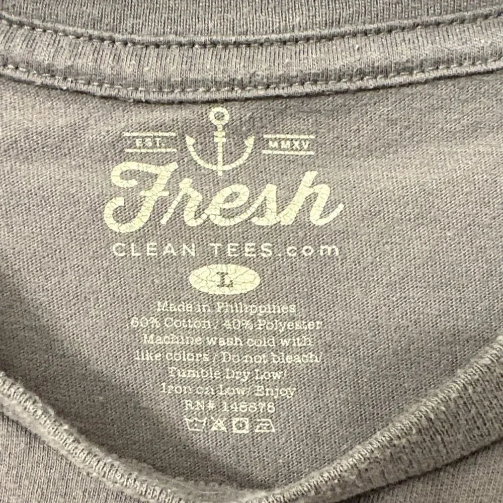 Fresh Gray Men's Short Sleeve Tee Size LG - Picture 2 of 4